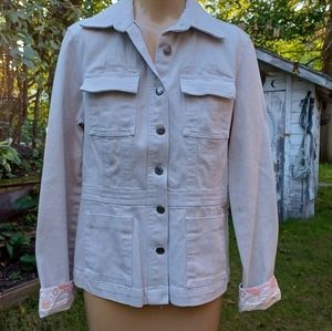 PRICE DROP!! Crazy Horse tan jean jacket